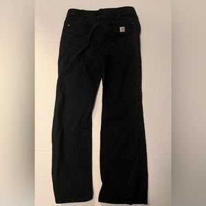 CARHARTT WOMEN JEANS 12 REGULAR BLACK CRAWFORD ORIGINAL LINED ACTUAL-32/29 INCH